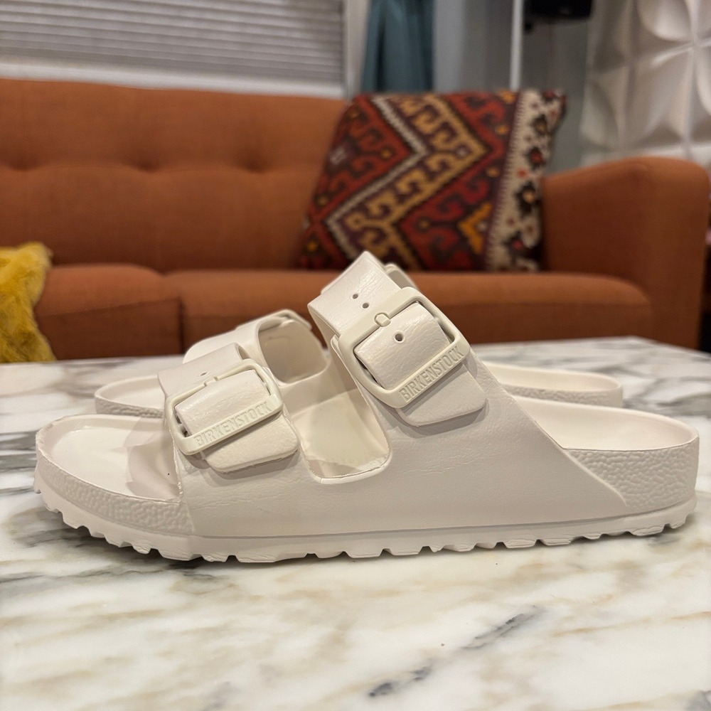 Birkenstock White Arizona EVA Waterproof Rubber Sandals Size 38